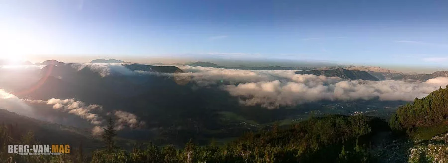Sonnenaufgang im Ausseerland bei Wanderung zur Trisselwand