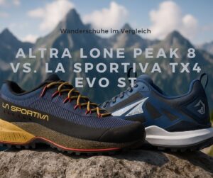 Mehr über den Artikel erfahren Wanderschuhe im Vergleich: ALTRA Lone Peak 8 vs. La Sportiva TX4 Evo ST – Welcher passt zu deiner Tour?
