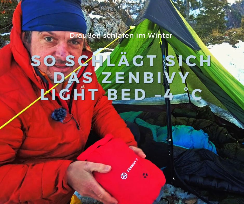 Draußen schlafen im Winter: Zenbivy Light Bed 3-Jahreszeiten-Test